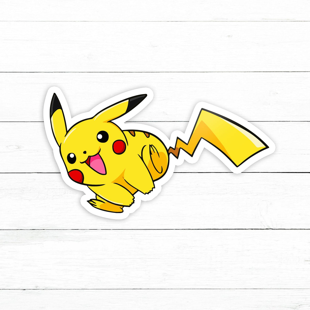 Pikachu Running Sticker, Waterproof Vinyl Decal