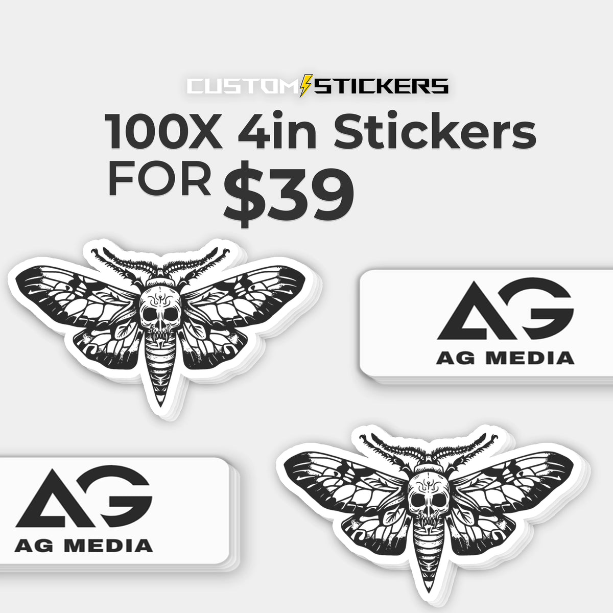 100x Big Customized Stickers 4