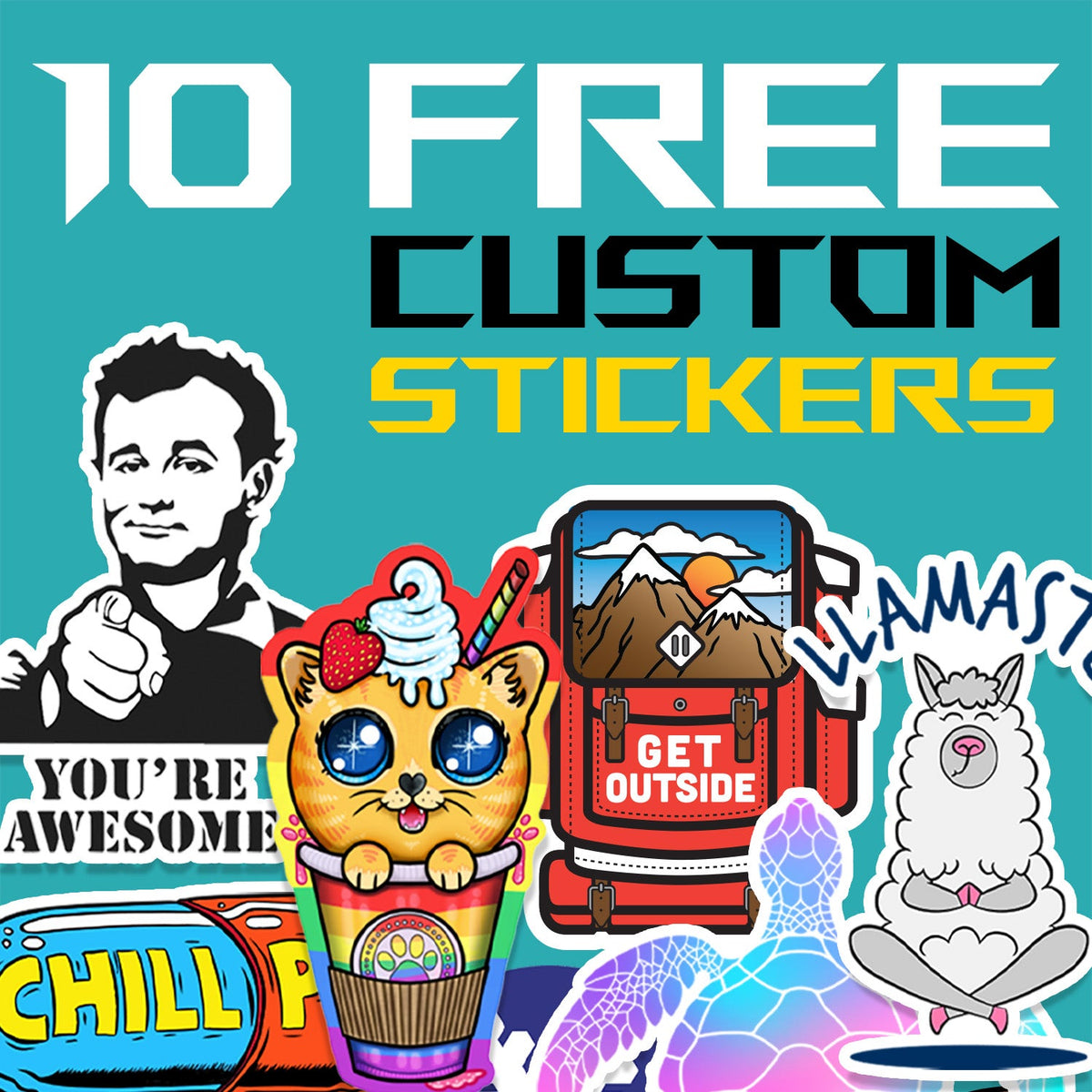 10x Stickers for $3 Shipped | 3in Vinyl Stickers – CustomStickers.com