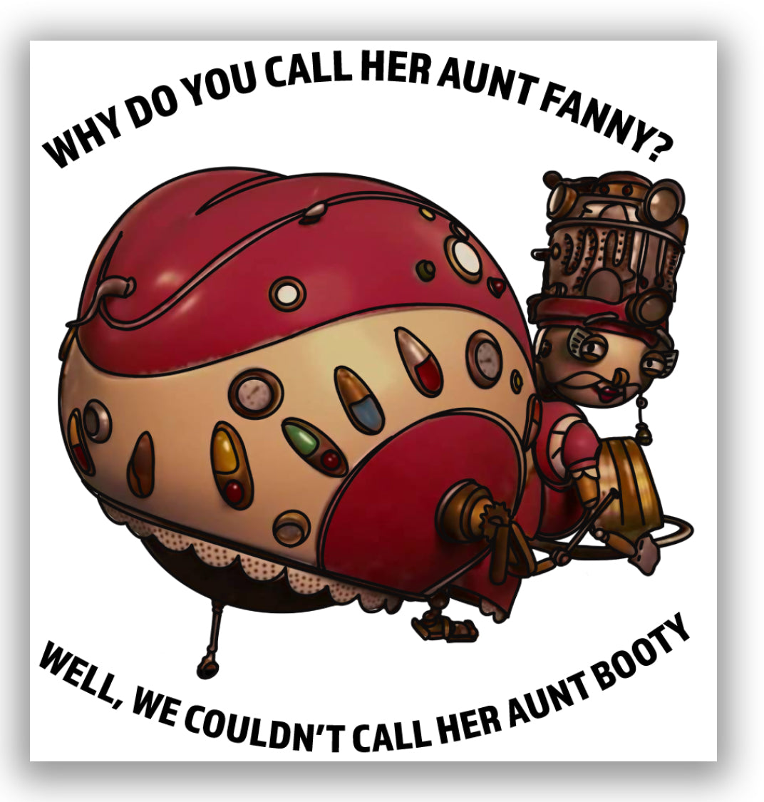 Robots Aunt Fanny | Waterproof Vinyl Decal | 3.5in (Copy ...