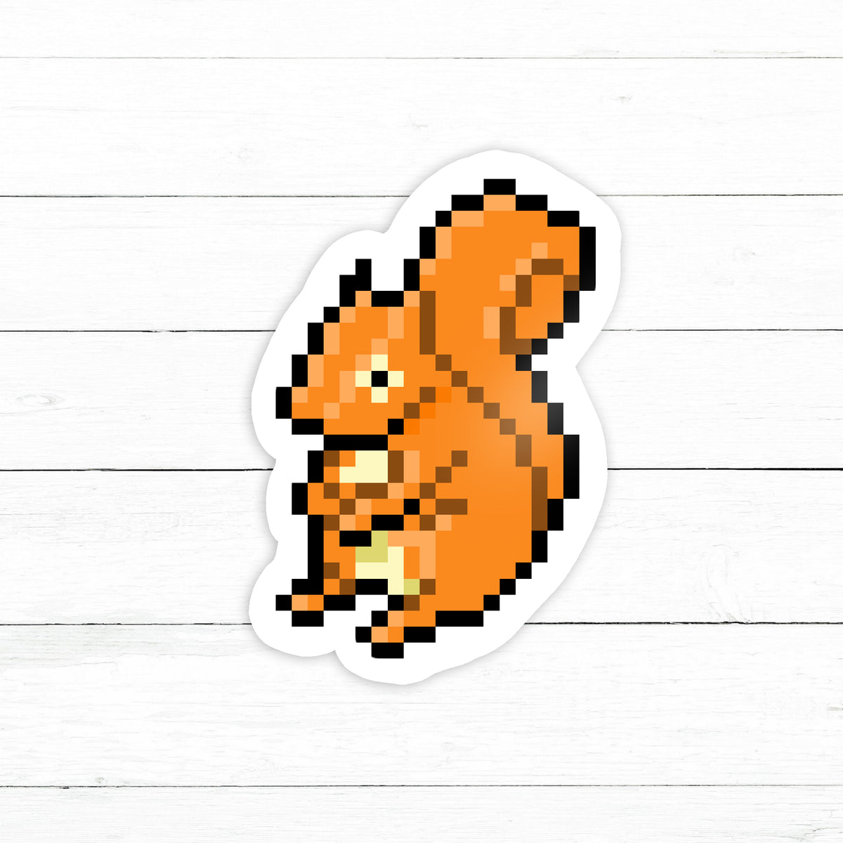 Pixel Squirrel Sticker | Waterproof Vinyl Decal | 3in – CustomStickers.com