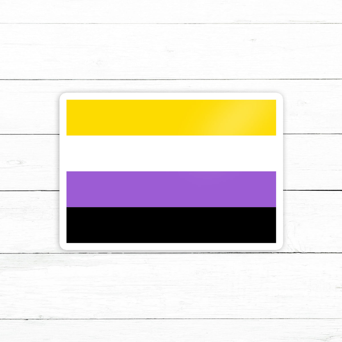 Non-Binary Sticker | Waterproof Vinyl Decal | 3in – CustomStickers.com