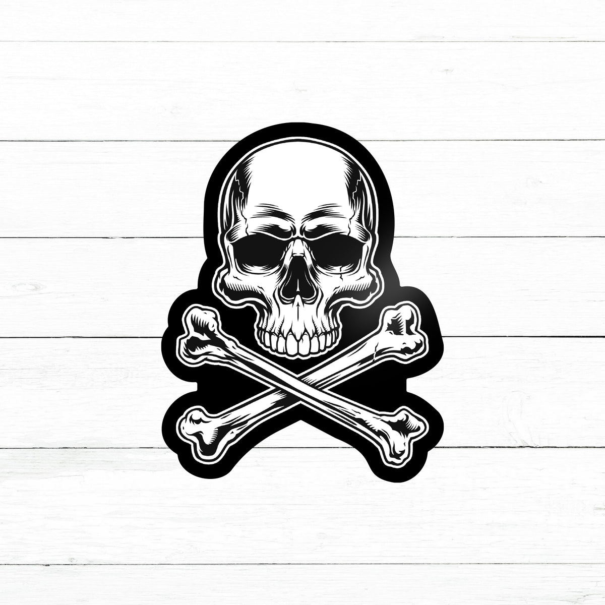 Crossbones Sticker Skull and Crossbones Sticker | Waterproof Vinyl Decal | 3in ...