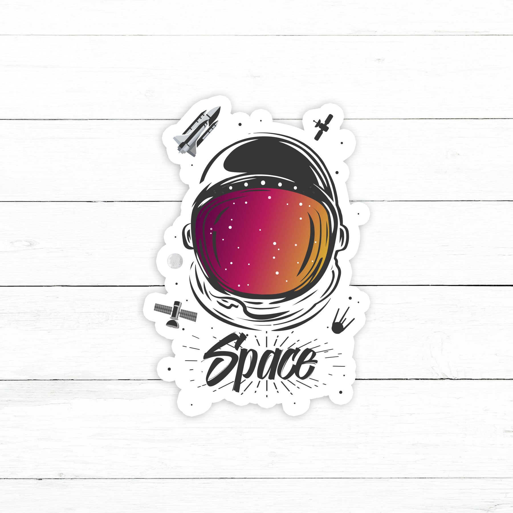 Spaec Sticker Space Sticker | Waterproof Vinyl Decal | 3in – CustomStickers.com