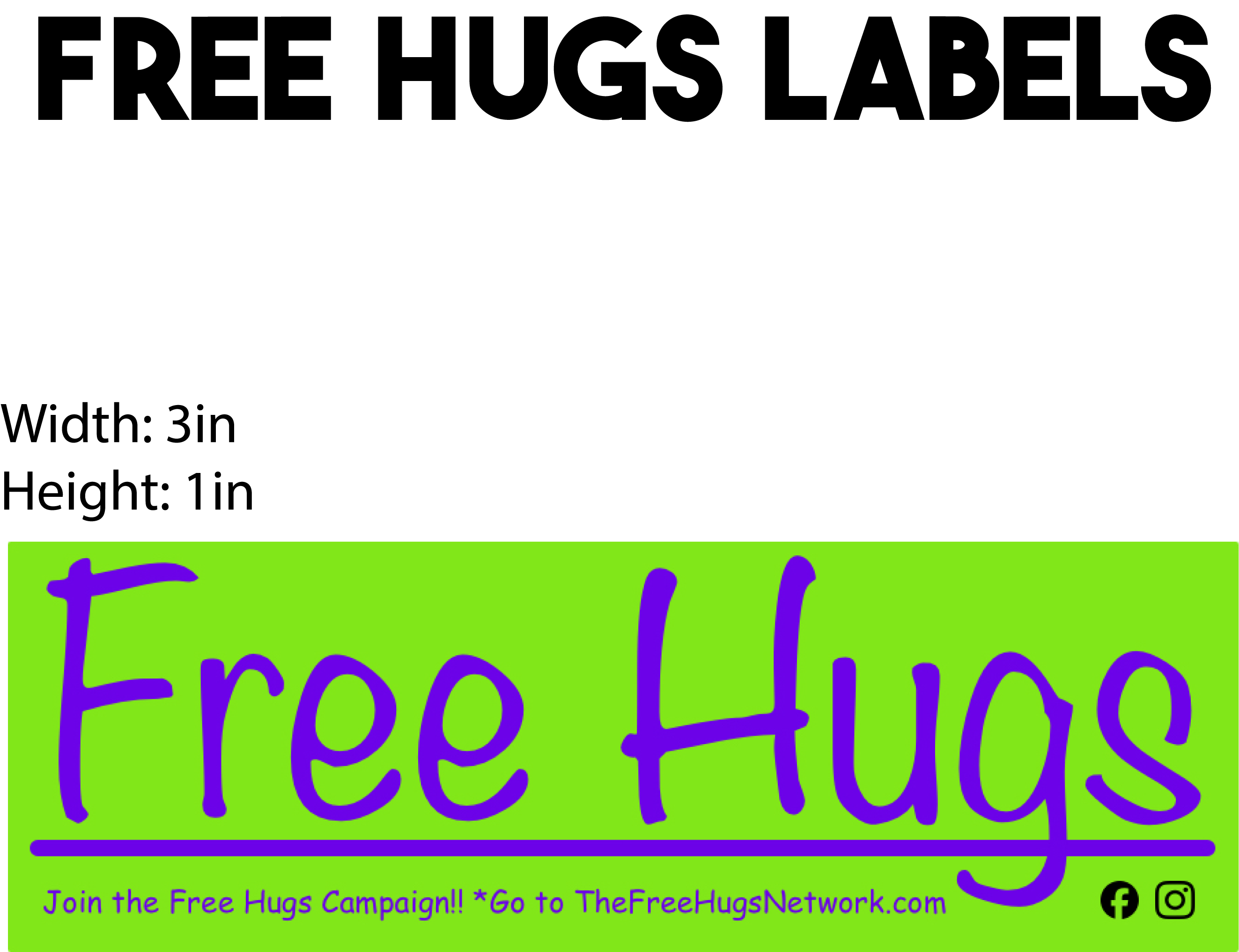 Free Hugs Campaign Labels – CustomStickers.com