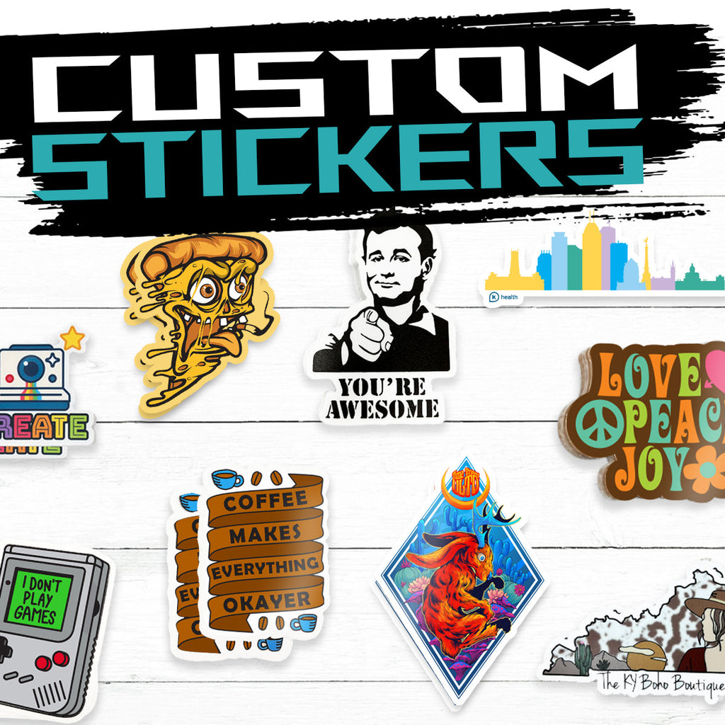 Custom High Quality Die Cut Stickers & Labels, Bulk Waterproof