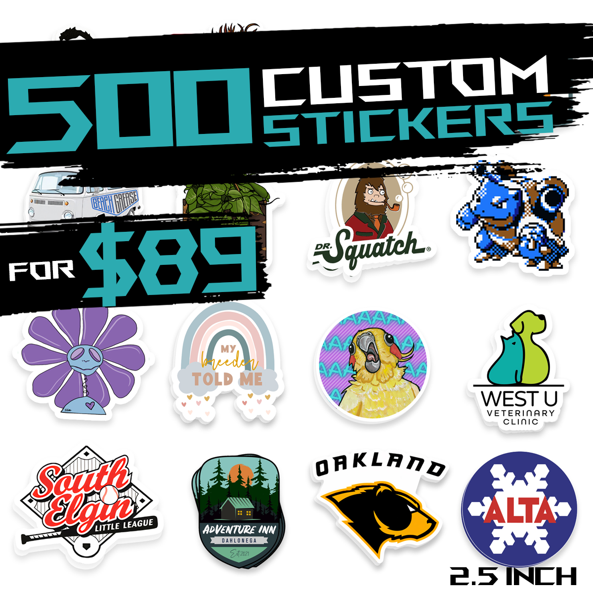 500 Cc Sticker 500x Custom Stickers for $89 | 2.5 inch – CustomStickers.com