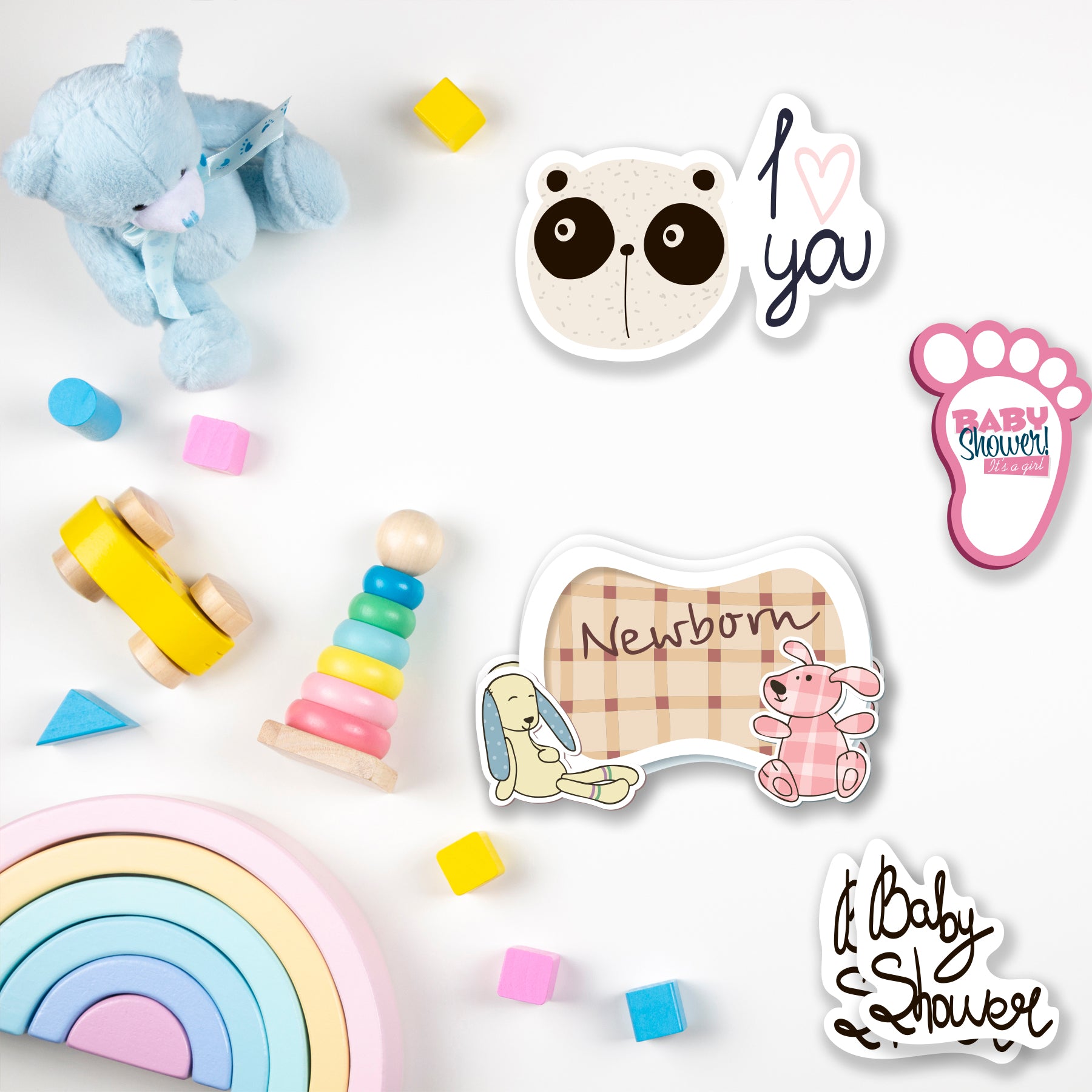 Custom Newborn Baby Stickers | Baby Shower Stickers – CustomStickers.com