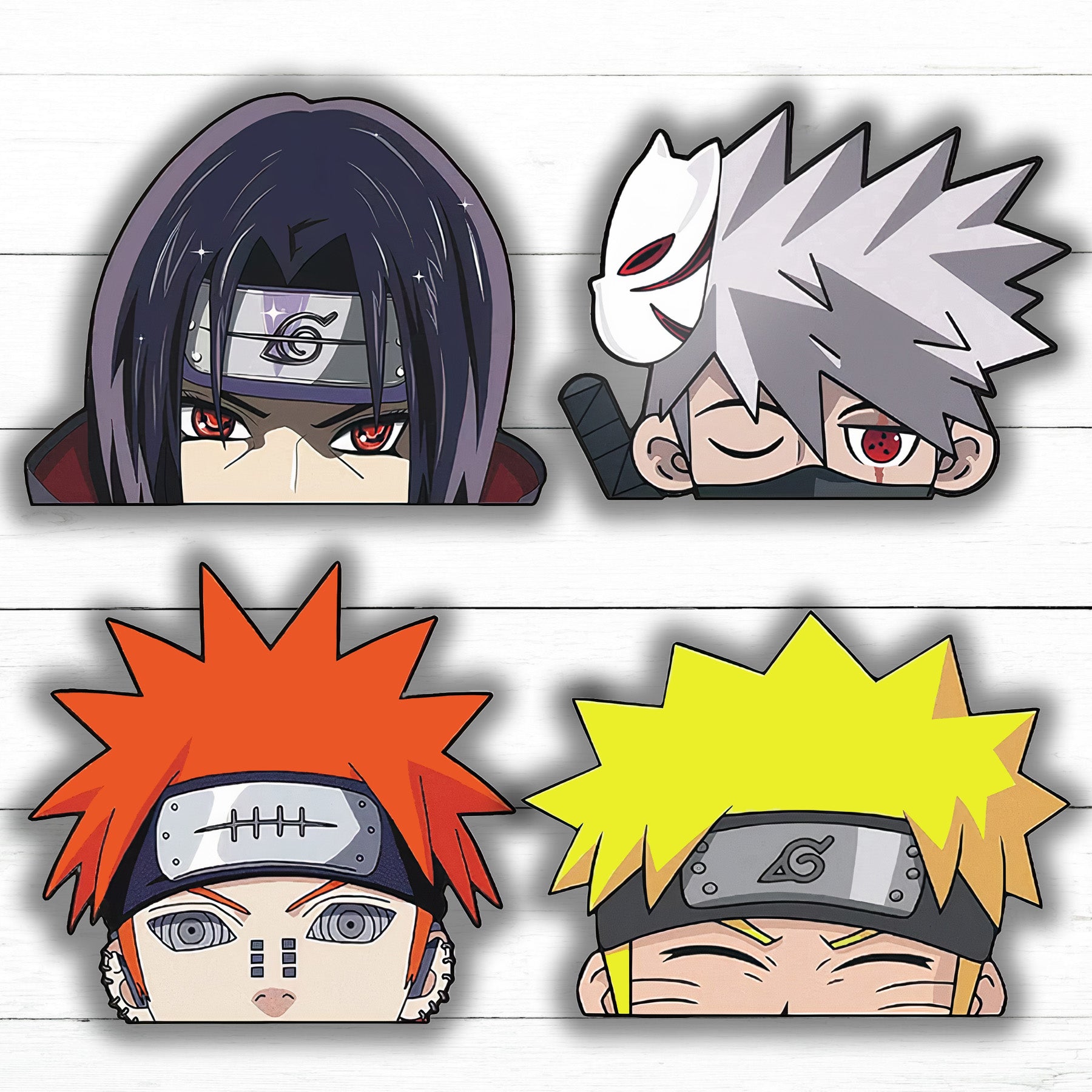 Naruto Peeker Sticker Pack, Waterproof Anime Decals