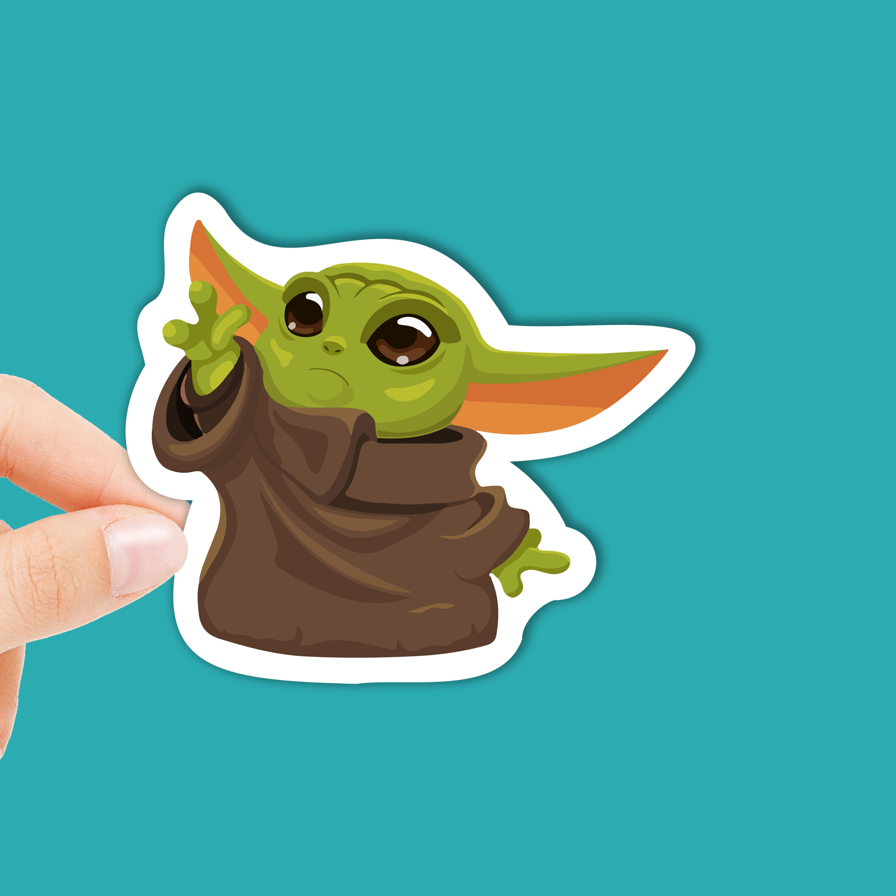 Baby Yoda Sticker Waterproof Vinyl Decal 3in CustomStickers