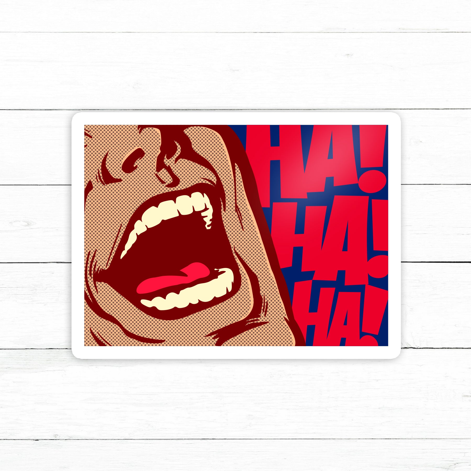 Haha Wallet Sticker HAHAHA Sticker | Waterproof Vinyl Decal | 3in – CustomStickers.com