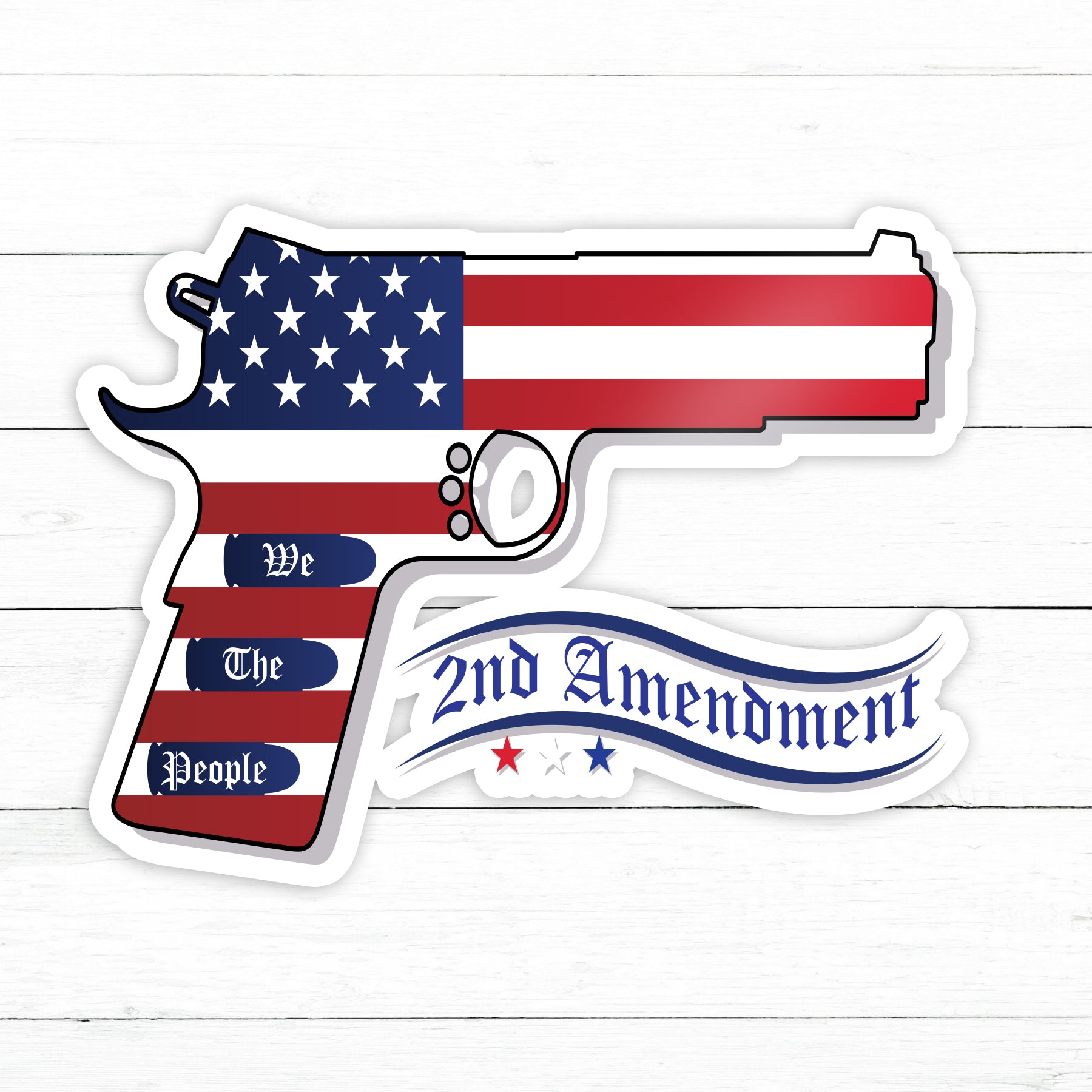 Pistol Handgun 2nd Amendment | Di-cut Decal Vinyl Sticker | Cars Trucks - Foto 6