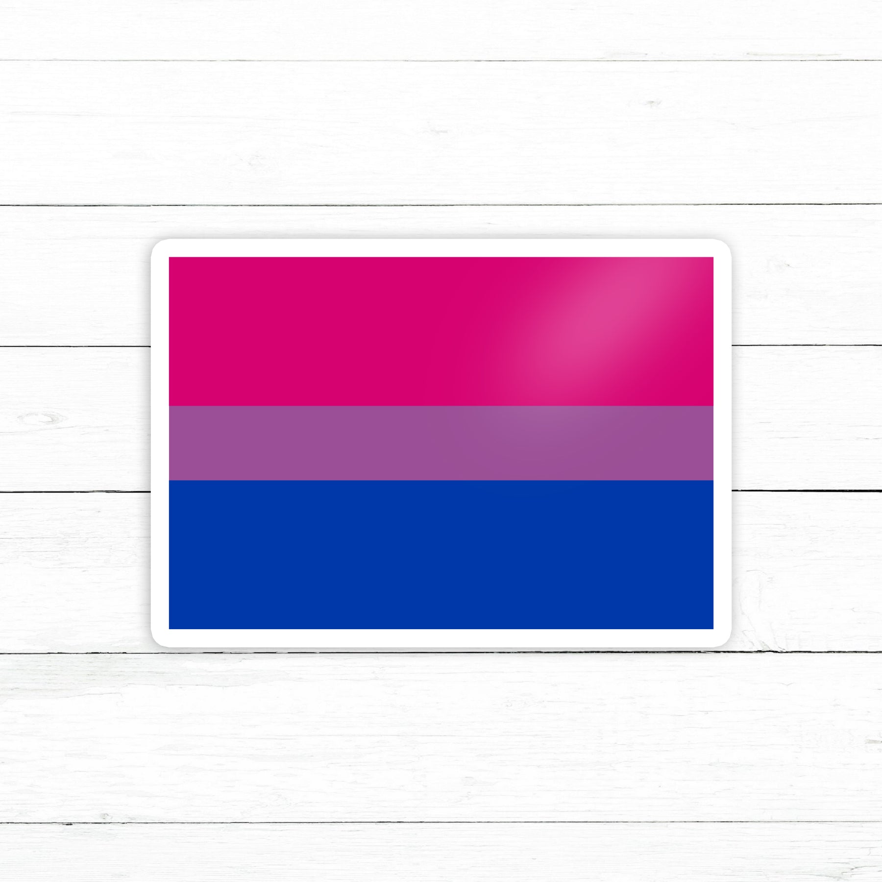 Bi Stickers Transparent Bisexual Sticker | Waterproof Vinyl Decal | 3in β CustomStickers.com