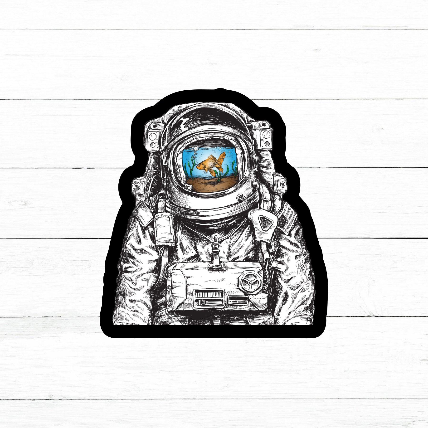 Astrounat Sticker Astronaut Sticker | Waterproof Vinyl Decal | 3in – CustomStickers.com