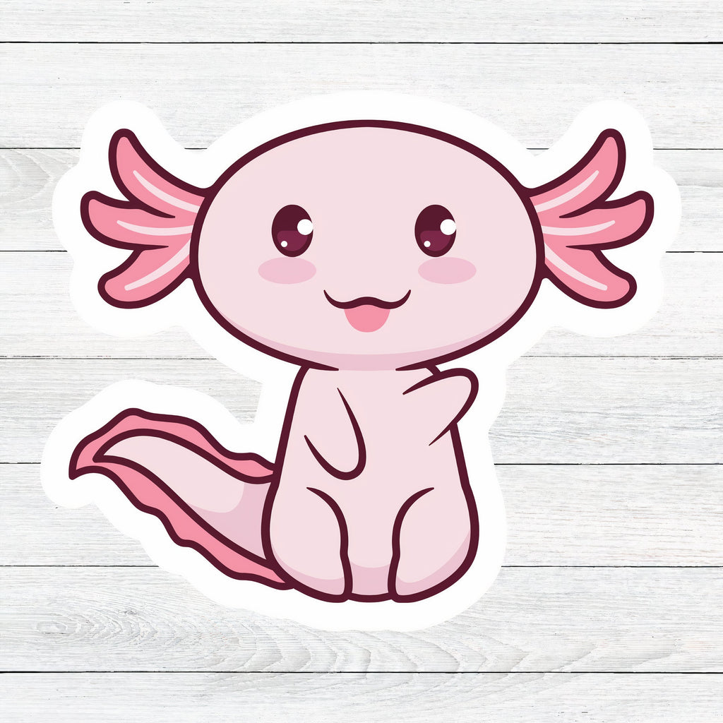 waving axolotl sticker 
