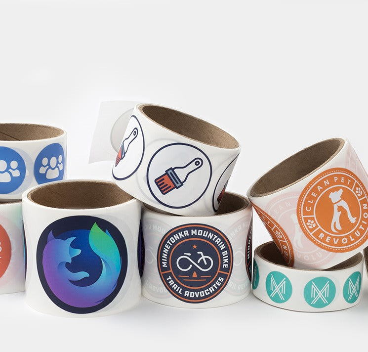 Sticker Graphics Roll Label Sticker Rolls - 2 Inch Custom Circle Roll Labels - Fast Stickers ...